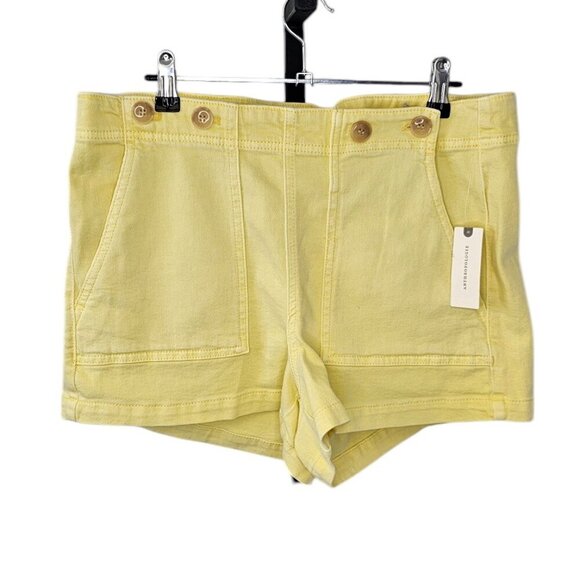 Anthropologie The Kit Regenerative Cotton Shorts Yellow, Size 31, NWT - Picture 2 of 10